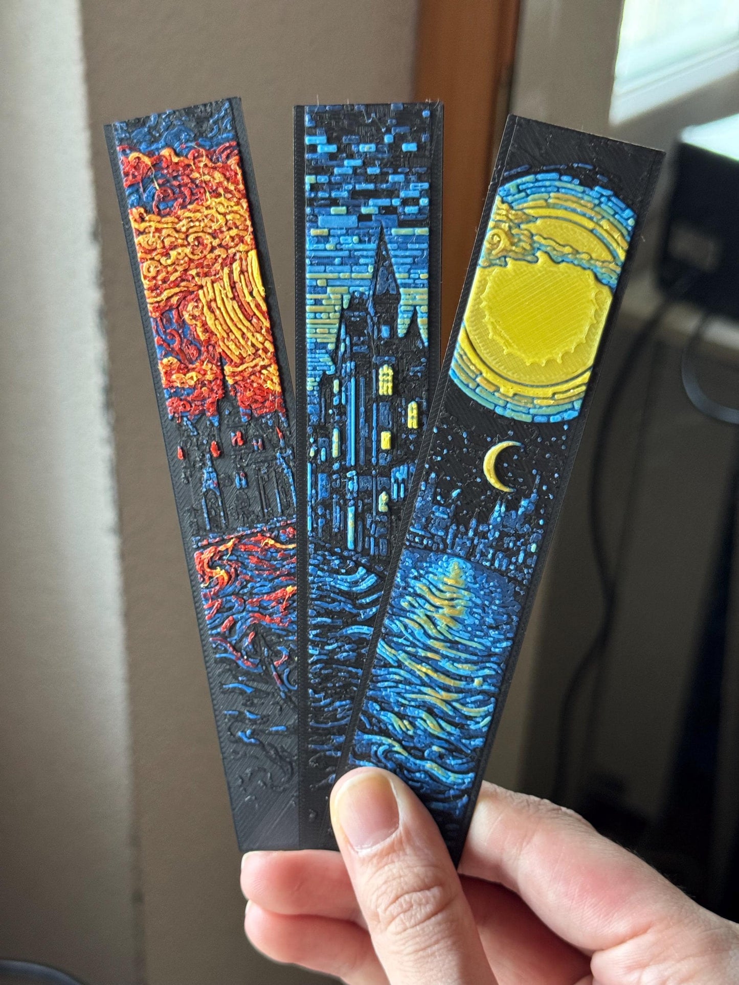 Bookmarks set - "Dusk, Moon and Dawn"  / fantasy bookmark / autumn bookmark / bookmark set