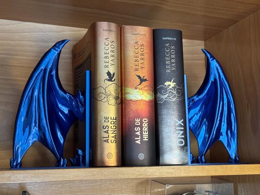 Dragon Wings Bookends – Fantasy Book Shelf Decor | 3D Printed Guardian Wings
