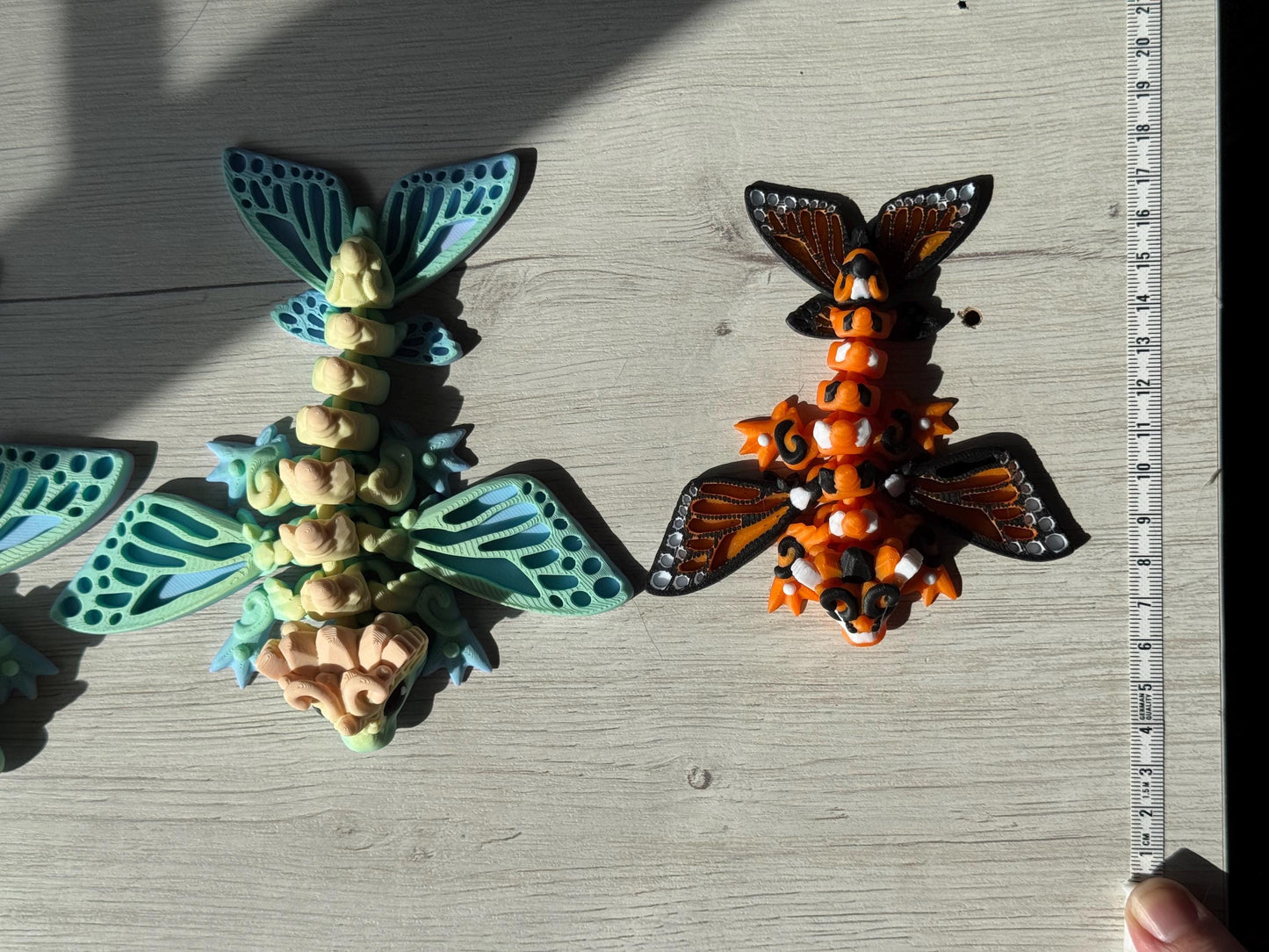 Baby dragon butterfly - gift for dragon lovers, printed dragon, figurines for desk