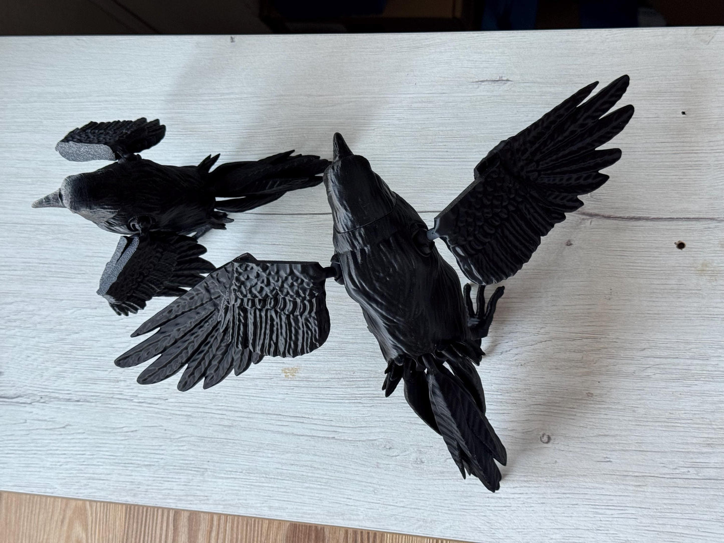 Articulated Raven Figure | Gothic Decor | Fantasy Desk Decor | Raven Collector Gift