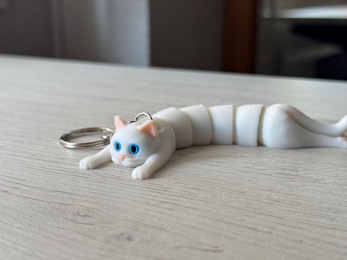 Flexi cat keychain - printed keychains in various colors, keychains for cat lovers