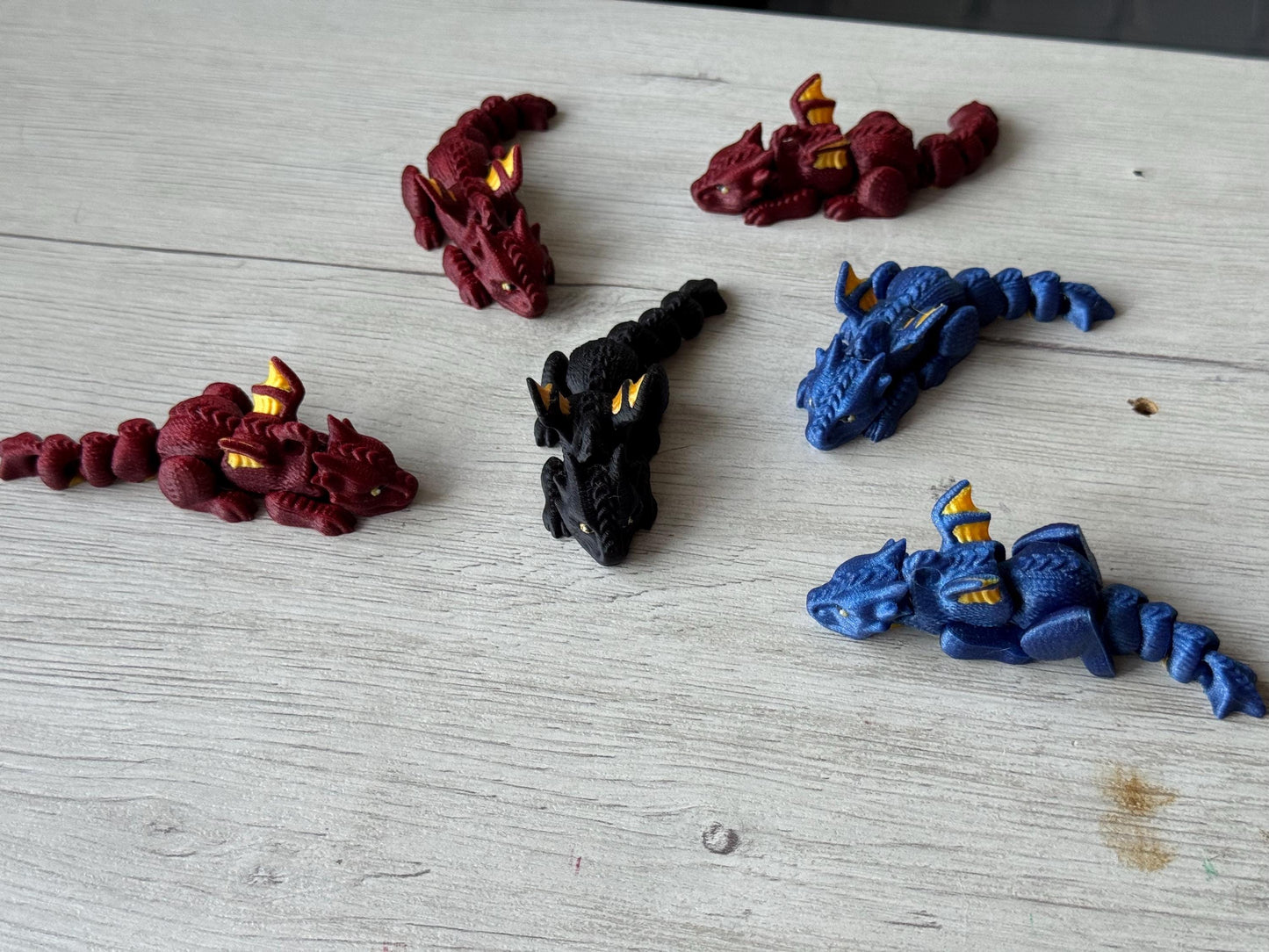 Mini Articulated Dragon Keychain – Made to Order | Custom Colors | Fantasy Gift Idea