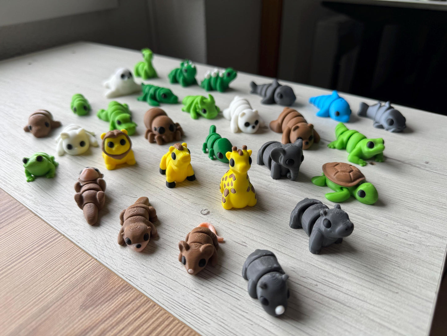 3D Printed Mini Animals - Cute articulated animal collection