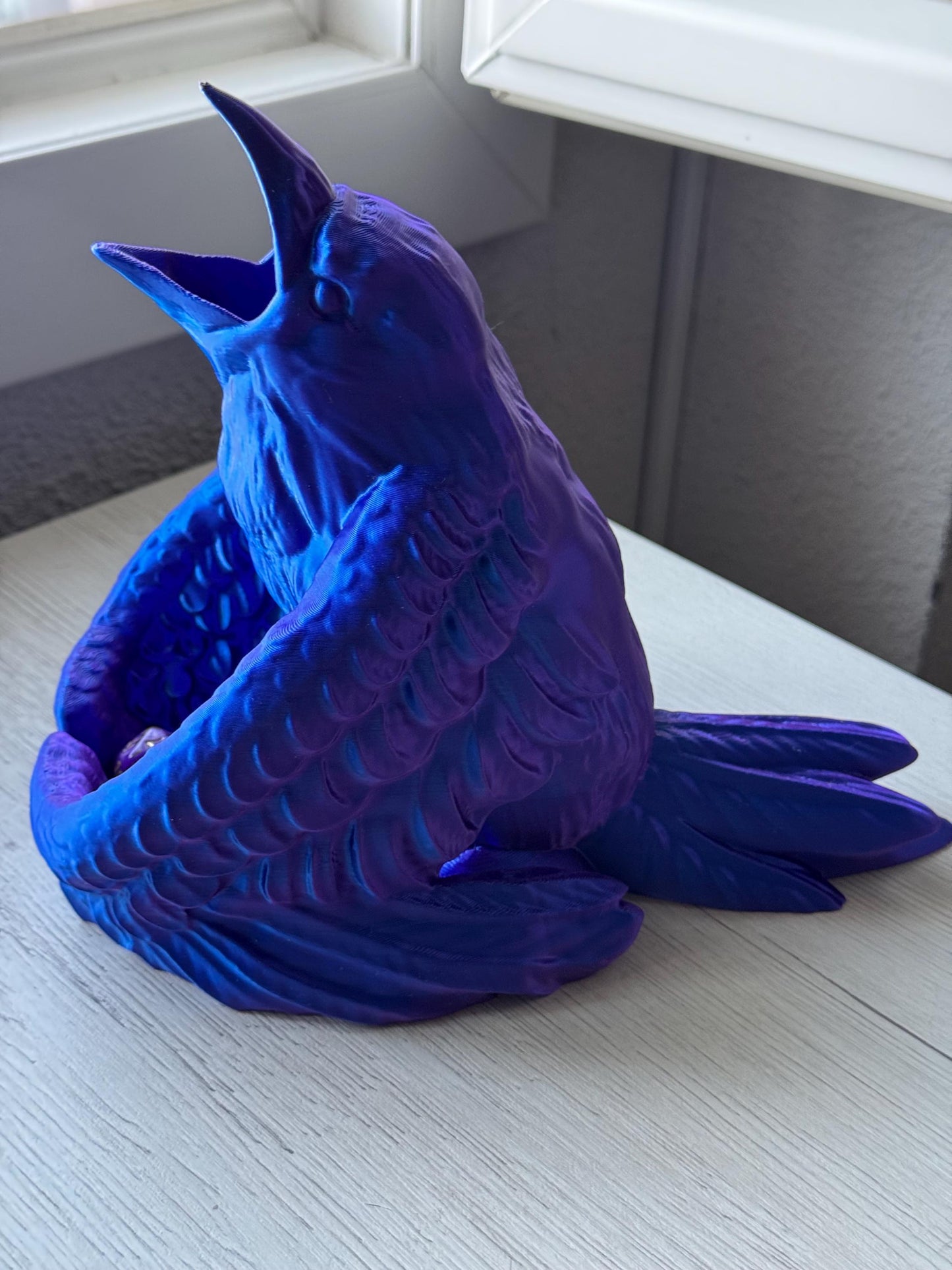 Raven dice tower - gift for role playing game players, dice display