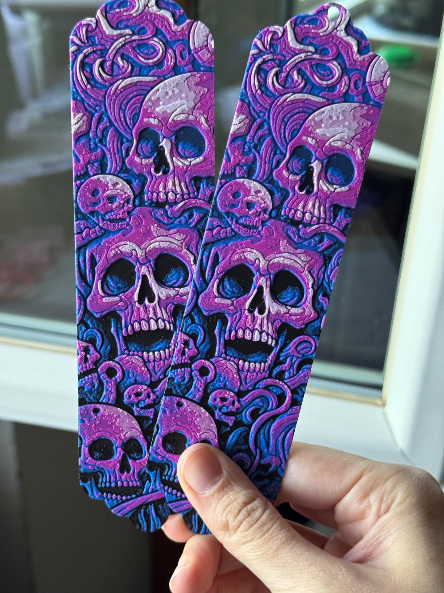 Purple Skull Bookmark Set - Fantasy Bookmark | Spring Bookmark | Reading Accessories