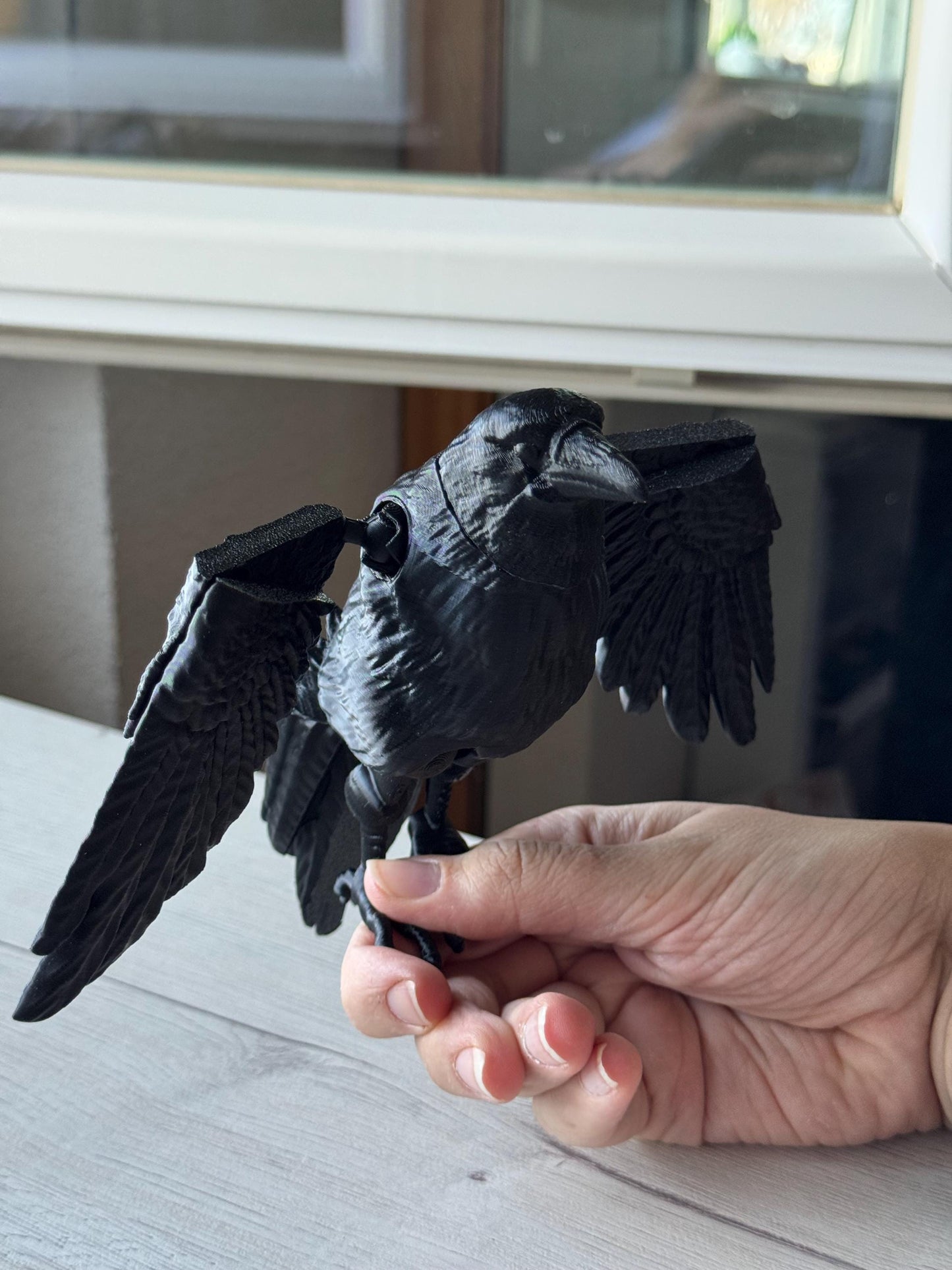 Articulated Raven Figure | Gothic Decor | Fantasy Desk Decor | Raven Collector Gift
