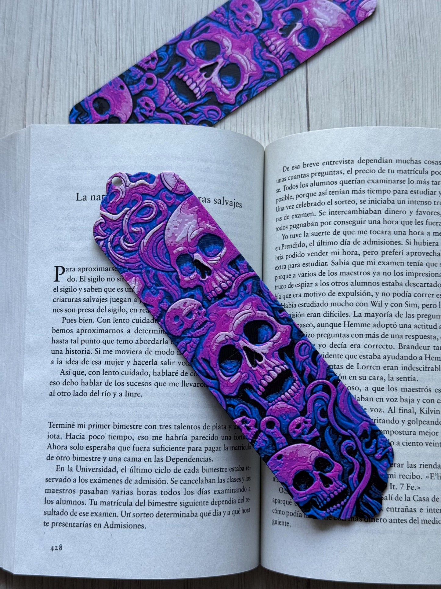 Purple Skull Bookmark Set - Fantasy Bookmark | Spring Bookmark | Reading Accessories