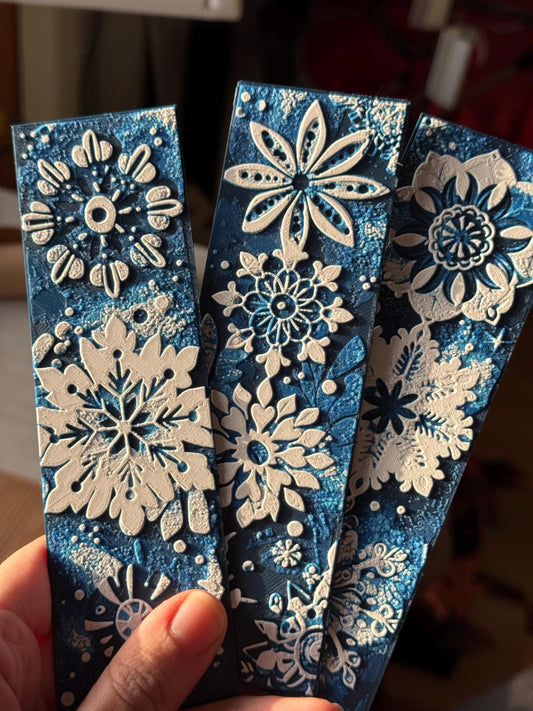 Bookmark "Snowflake Symphony" - Bookmarks, Christmas bookmarks, winter bookmarks, snowflake bookmarks