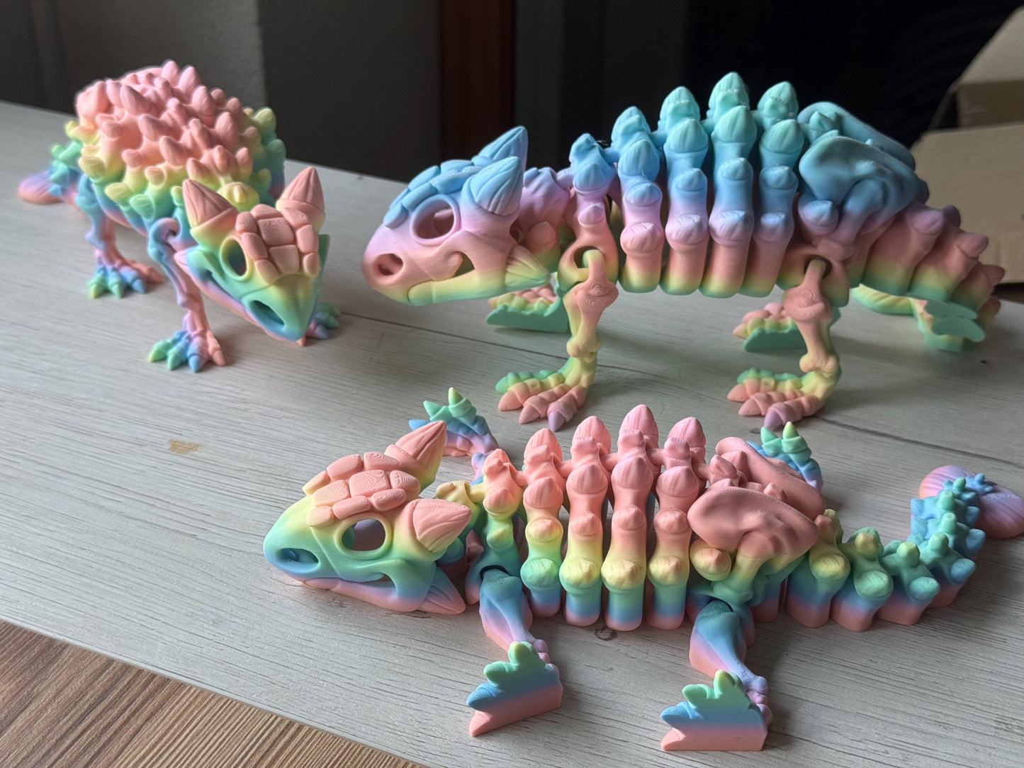 Figura Articulada de Anquilosaurio – Figura Coleccionable de Dinosaurio, esqueleto dinosaurio