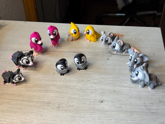 Articulated Animal Figurine or Keychain - Cute Flexi Mini Animal | Choose your favourite animal | 10+ animals to choose from