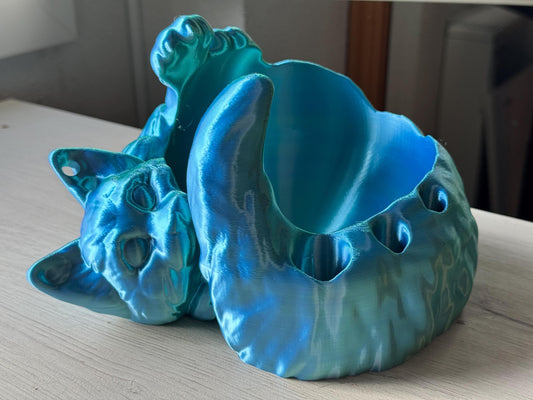 Adorable Cat Shaped Yarn Bowl, Yarn Holder, Crochet Hook Storage Holder, Knitting Needles and More