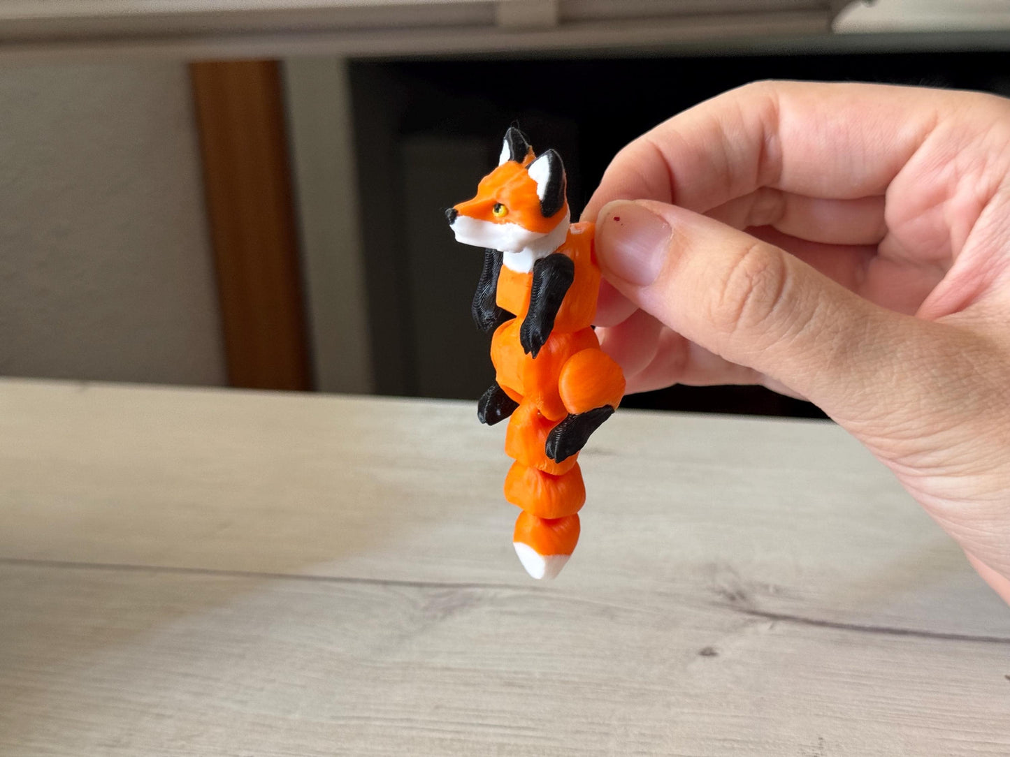 Mini Fox Keychain – 3D Printed Cute Keyring, Fantasy Bag Charm, Custom Colors