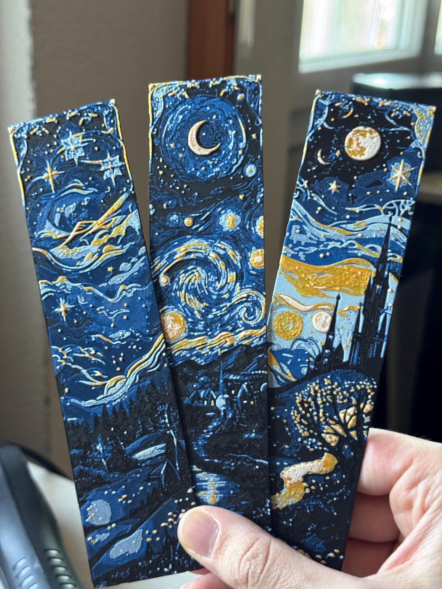 Bookmark set -  starry night bookmark v2, fantasy bookmark, autumn bookmark,