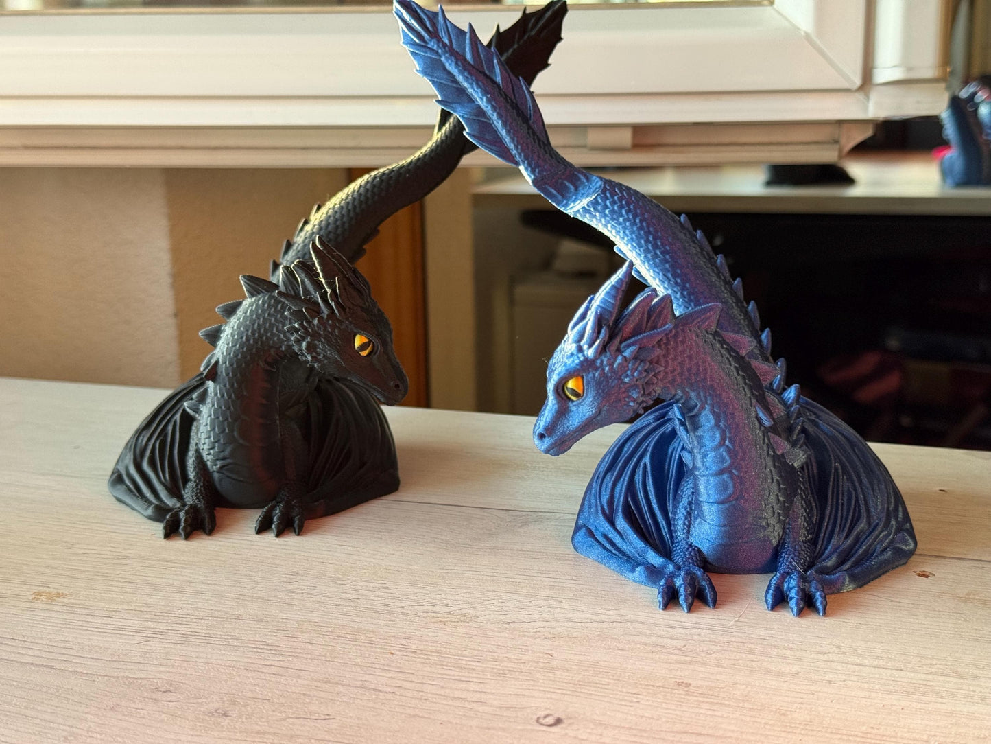 Expositor de libros con dragones gemelos: soporte para libros, decoración de librerías, soporte para tabletas Kindle, expositor de wyvern