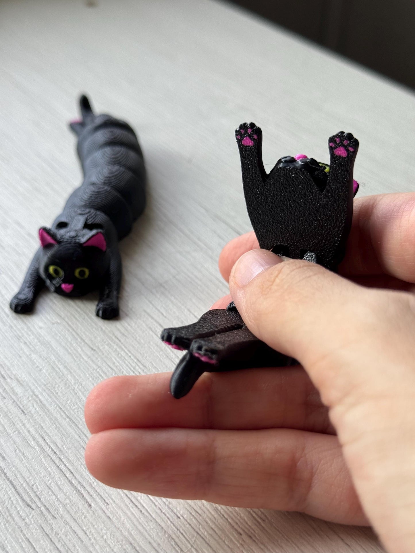 Flexi cat keychain - printed keychains in various colors, keychains for cat lovers
