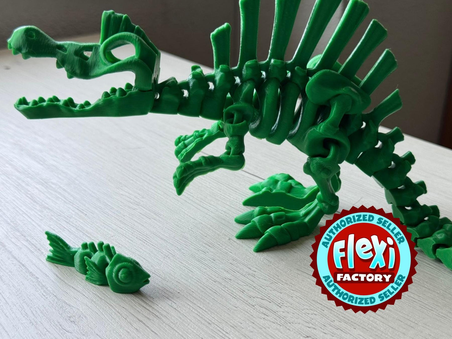 Flexi Spinosaurus Skeleton - Articulated Dino / Desk Figure / Dinosaur Fidget Figure